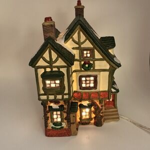 O'Well Novelty CAFE SHOP Lighted Christmas House Building 1994